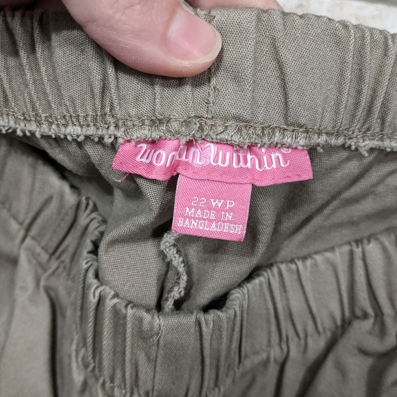 Woman Within 22WP Beige Tan Women's Capris Pants - Picture 5 of 7